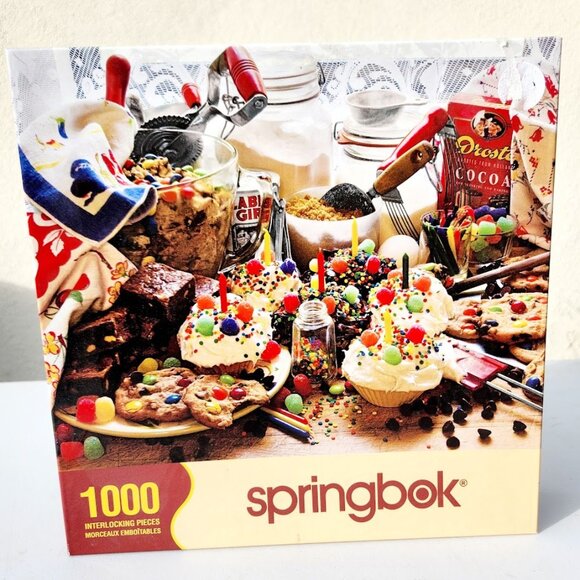 Springbok Treats Sweets Dessert Food 1000 Piece Jigsaw Puzzle Vintage Toys Comes - Picture 1 of 8